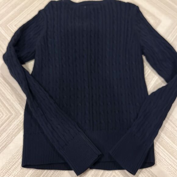 Gap Kids Navy Blue Cable Knit Cardigan Sweater - Picture 5 of 5